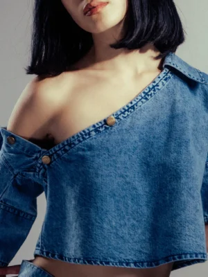 Denim Off-Shoulder Top